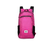 PORRASSO Wanderrucksack Faltbarer Wasserdichter Rucksack 20L Ultraleichter Reiserucksack Hiking Backpack für Damen Herren Camping Trekking Radfahren Klettern Reisen Sport Rosenrot