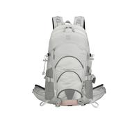 PORRASSO Wanderrucksack mit Abnehmbarem Rückenpanel Outdoor Tagesrucksack mit Regenschutz Atmungsaktiver Reflektierender Rucksack für Camping Reisen Hellgrau