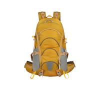 PORRASSO Wanderrucksack mit Abnehmbarem Rückenpanel Outdoor Tagesrucksack mit Regenschutz Atmungsaktiver Reflektierender Rucksack für Camping Reisen Gelb