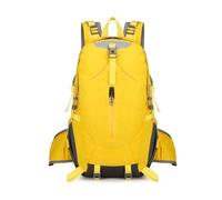 PORRASSO Wanderrucksack Wasserdichter 40L Rucksack Robuster Leicht Reiserucksack Reflektierenden Trekkingrucksack Backpack für Damen Herren Camping Klettern Reisen Outdoor-Sportarten Gelb