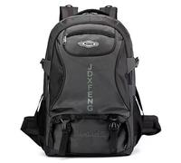 PORRASSO Wanderrucksack Wasserdichter 50/65/85 L Rucksack Trekkingrucksack Reiserucksack Dauerhaft Backpack für Damen Herren Camping Klettern Reisen Sport Grau C