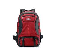 PORRASSO Wanderrucksack Wasserdichter 50/65/85 L Rucksack Trekkingrucksack Reiserucksack Dauerhaft Backpack für Damen Herren Camping Klettern Reisen Sport Rot A