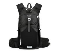 PORRASSO Wanderrucksack Wasserdichter Rucksack 18L Leichter Reiserucksack Hiking Backpack für Damen Herren Trekking Radfahren Klettern Reisen Sport Schwarz