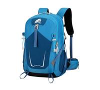 PORRASSO Wanderrucksack Wasserdichter Rucksack 40L Großer Reiserucksack mit Reflektierendem Streifen Trekkingrucksack Nylon Backpack für Damen Herren Camping Klettern Reisen Sport Blau