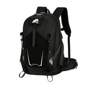 PORRASSO Wanderrucksack Wasserdichter Rucksack 40L Großer Reiserucksack mit Reflektierendem Streifen Trekkingrucksack Nylon Backpack für Damen Herren Camping Klettern Reisen Sport Schwarz