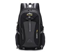 PORRASSO Wanderrucksack Wasserdichter Rucksack 40L Reiserucksack Trekkingrucksack mit Kopfhörerloch Hiking Backpack für Damen Herren Camping Klettern Reisen Sport Schwarz