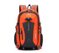 PORRASSO Wanderrucksack Wasserdichter Rucksack 40L Reiserucksack Trekkingrucksack mit Kopfhörerloch Hiking Backpack für Damen Herren Camping Klettern Reisen Sport Orange