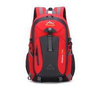 PORRASSO Wanderrucksack Wasserdichter Rucksack 40L Reiserucksack Trekkingrucksack mit Kopfhörerloch Hiking Backpack für Damen Herren Camping Klettern Reisen Sport Rot