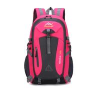 PORRASSO Wanderrucksack Wasserdichter Rucksack 40L Reiserucksack Trekkingrucksack mit Kopfhörerloch Hiking Backpack für Damen Herren Camping Klettern Reisen Sport Rosenrot
