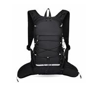 PORRASSO Wanderrucksack Wasserdichter Rucksack Reiserucksack Leichter Hiking Backpack Reflektierendes Design Tagesrucksack für Damen Herren Trekking Radfahren Klettern Reisen Sport Schwarz