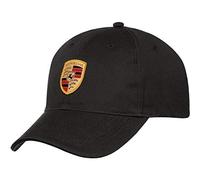 Porsche Flex-Fit Cap Wappen, offizielles Lizenzprodukt, Schwarz, One Size