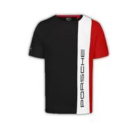 Porsche Motorsport Herren Gestreiftes T-Shirt - Schwarz - Größe: L