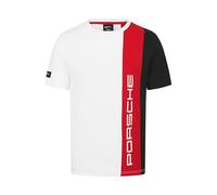 Porsche Motorsport Herren Gestreiftes T-Shirt - Weiß - Größe: S
