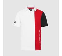Porsche Motorsport Polohemd mit Streifen in schwarz/rot/weiß XXL