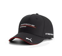 PUMA Cap Porsche Motorsport – gebogener Schirm, Sponsorenlogos, PUMA-Logo – Schwarz Einheitsgröße
