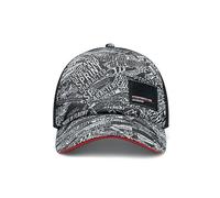 Porsche Motorsport Quoted Überall Bedruckt Trucker Hat - Schwarz - Einheitsgröße