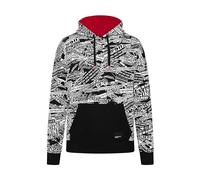 Porsche Motorsport Quoted Überall Bedruckt Übergroßer Kapuzenpullover - Schwarz - Größe: XXL