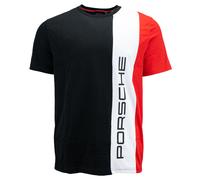 Porsche Motorsport Herren Gestreiftes T-Shirt - Schwarz - Größe: XL