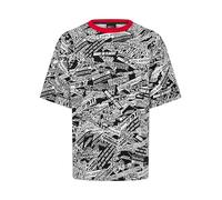 Porsche Motorsport Überall Bedruckt Übergroßes T-Shirt - Schwarz - Größe: M