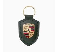 ORIGINAL Porsche Schlüsselanhänger SCHWARZ Leder mit Wappen WAP0500900E