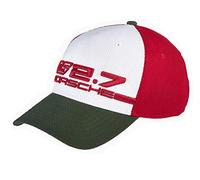 Porsche RS 2.7 Collection Baseballkappe mit Schnalle Rot/Weiß/Olivgrün verstellbar 5-Panel Hut Racing Apparel, rot, Einheitsgröße
