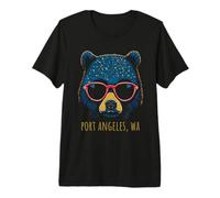 Port Angeles WA USA Bär mit Sonnenbrille Premium T-Shirt