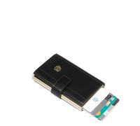 Porta carte di credito in pelle e metallo Uomo piquadro pp5649w92r-n Nero