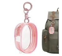 Portable Clear Keychain Bag - Small Transparent Pouch for Cash ID Accessories | Flexible with Key Ring Attachment, Easy Open Design, Compact Organizer for Wallet 3.94x2.36x1.38 in