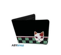 ABYSTYLE - Demon Slayer Geldbörse Maske Fuchs Vinyl, grün, environ 11 cm x 9,5 cm fermé, Klassisch