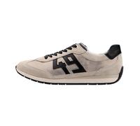 Sneaker ARA "PORTOFINO", Damen, Gr. 42, hellbeige, schwarz, Glattleder, Veloursleder, Schuhe Sneaker, Freizeitschuh, Halbschuh, Schnürschuh in Bequemweite G 1/2 (= weit) (13104137-42) hellbeige, schwa
