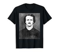 Porträt von Edgar Allan Poe Preisgünstiges Grafik-T-Shirt, Herren, Schwarz, XL
