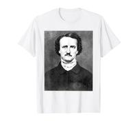 Porträt von Edgar Allan Poe Preisgünstiges Grafik-T-Shirt, Herren, Weiß, XL