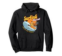 Portugal Nazaré Praia do Norte Surfing Wellenreiter Holiday Pullover Hoodie