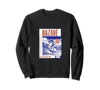 Portugal Nazaré Praia do Norte Surfing Wellenreiter Holiday Sweatshirt