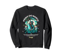 Portugal Nazaré Praia do Norte Surfing Wellenreiter Holiday Sweatshirt