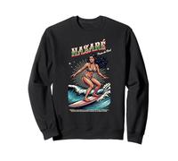 Portugal Nazaré Praia do Norte Surfing Wellenreiter Holiday Sweatshirt