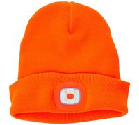 Portwest BEANIE MIT USB WIEDERAUFLADBAREN LED LEUCHTEN, Größe: Einheitsgröße, Farbe: Orange, B029ORR