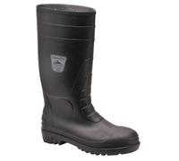 Portwest Klassik Sicherheitsgummistiefel S4, Größe: 43, Farbe: Schwarz, FW94BKR43
