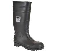 Portwest Total-Sicherheitsgummistiefel S5, Größe: 49, Farbe: Schwarz, FW95BKR49