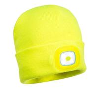 Portwest Wintermütze mit wiederaufladbarer LED Leuchte in Gelb