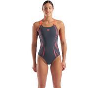Poseidonia Swim Pro Back Lb Damen Schwimmanzug, grau, Gr. 36