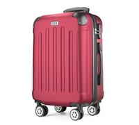 POSH Hartschalenkoffer Koffer & trolleys rollkoffer handgepäck reisekoffer mit Rollen | Koffer groß, mittelgroß, klein ABS | Leichter Kofferset 3 teilig im M-L-XL (Red Wine, XL)