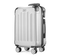 POSH Hartschalenkoffer Koffer & trolleys rollkoffer handgepäck reisekoffer mit Rollen | Koffer groß, mittelgroß, klein ABS | Leichter Kofferset 3 teilig im M-L-XL (Silber, XL)