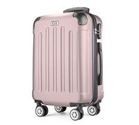 POSH Hartschalenkoffer Koffer & trolleys rollkoffer handgepäck reisekoffer mit Rollen | Koffer groß, mittelgroß, klein ABS | Leichter Kofferset 3 teilig im M-L-XL (Puderrosa, L)
