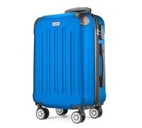 POSH Hartschalenkoffer Koffer & trolleys rollkoffer handgepäck reisekoffer mit Rollen | Koffer groß, mittelgroß, klein ABS | Leichter Kofferset 3 teilig im M-L-XL (Blau, M)