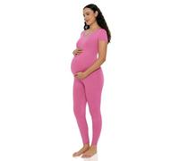 POSHDIVAH Umstands-Overall, Strampler, Leggings, kurzärmelig, Pink, Medium