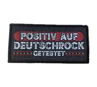 Positiv auf Deutschrock getestet Aufnäher/Patch | Aufbügler passend für Böhse Onkelz Fans, Flicken Rocker Bügelbild Deutschrock Bügelflicken Biker (POS (10x5cm))