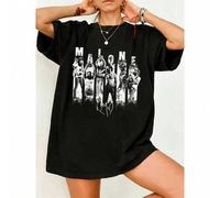 Post Malone "Malone" Bühnenfoto-Collage Grafik-T-Shirt, Oversized Kurzarm-Rundhals-T-Shirt, Unisex Hip-Hop Streetwear für Fans, bedrucktes T-Shirt - A