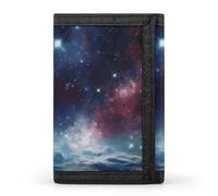 POTSCBVW Night Outer Space Geldbörse, kompakt, dreifach gefaltet, mit Schlüsselanhänger, leicht und langlebig, für Outdoor, Stil, Einheitsgröße, klassisch