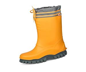 Potthoff Stiefel Arktis Kinderwinterstiefel gefüttert gelb/grau 026